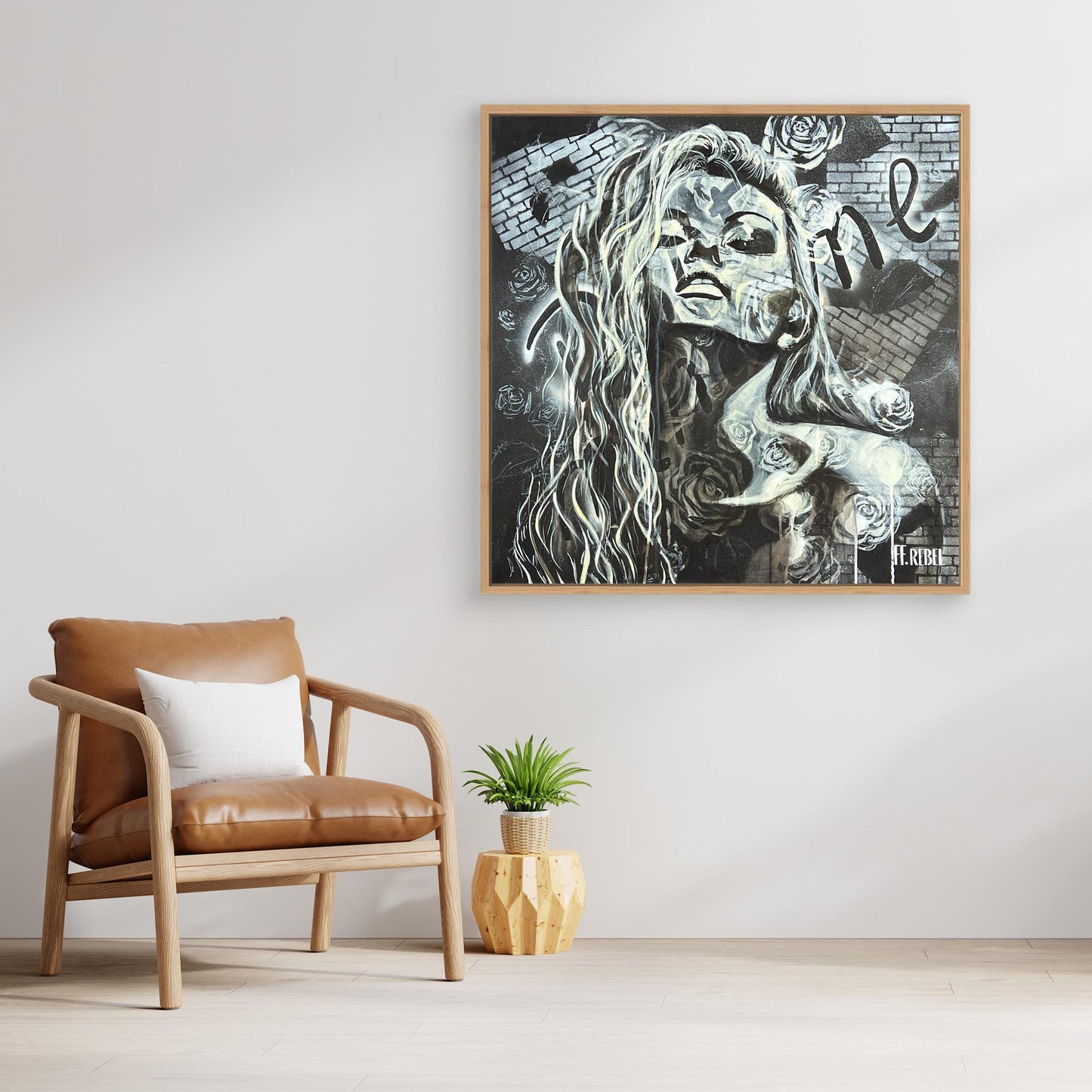 Expressive feminist art canvas print by a female artist, statement wall decor