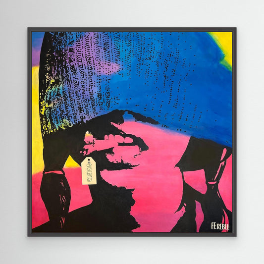 Modern feminist canvas wall art with strong colors and unapologetic attitude