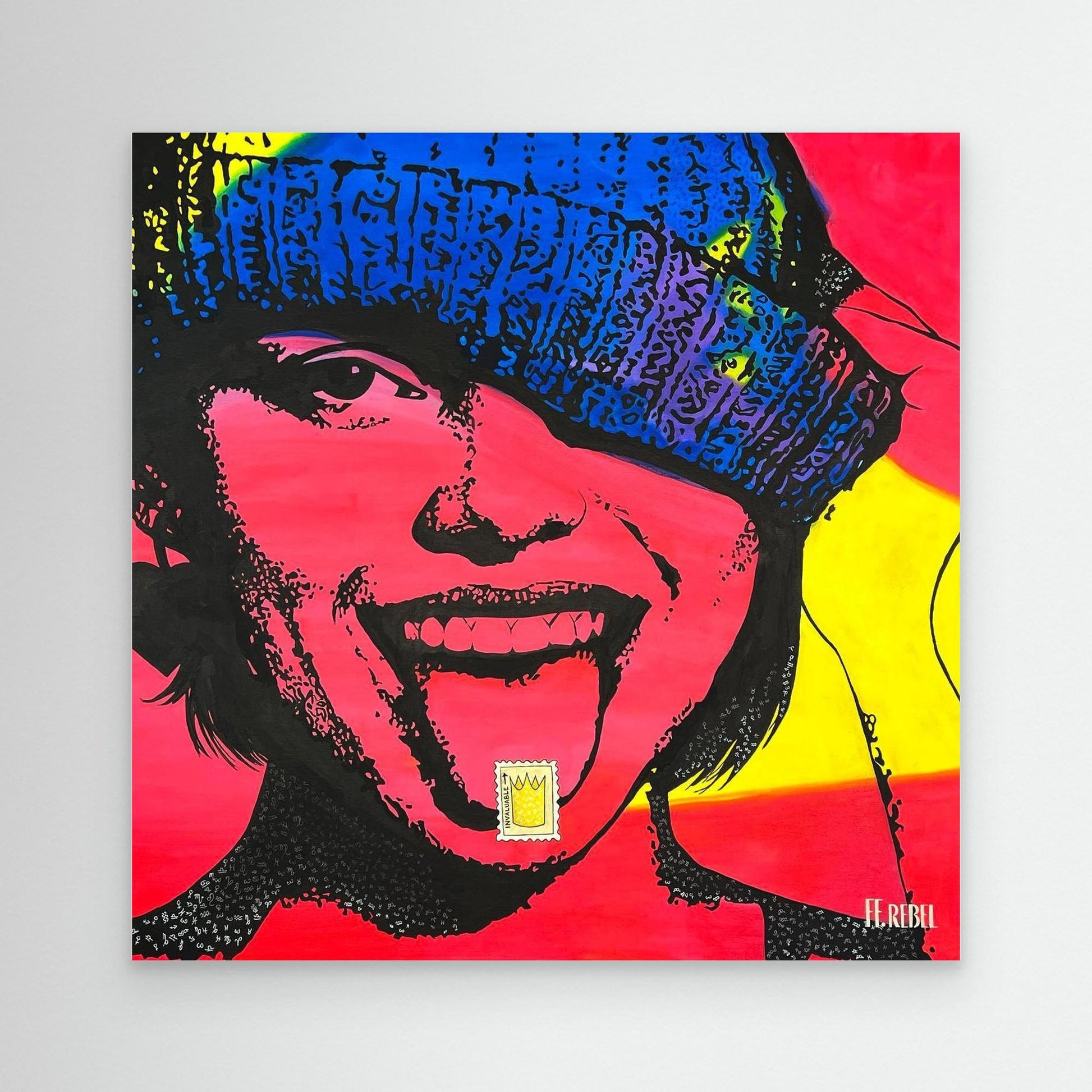 Rebellious feminist canvas wall art challenging stereotypes, stretched canvas ready to hang