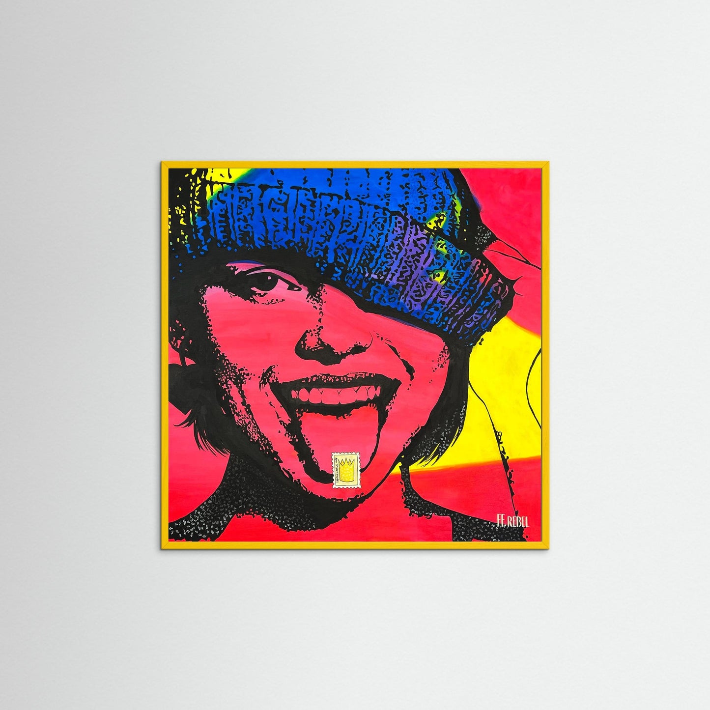 Modern feminist art poster inspired by emotional expression, created by a female artist